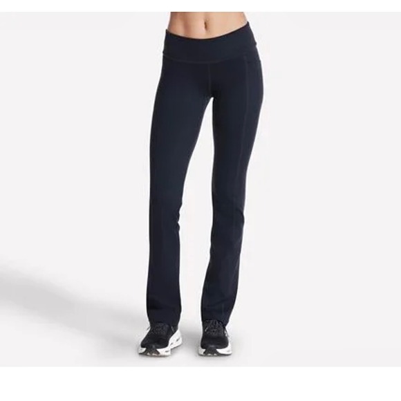 Skechers Black Go Walk OG Pant Yoga Leggings Pockets Straight Leg Comfort Medium - Picture 1 of 8